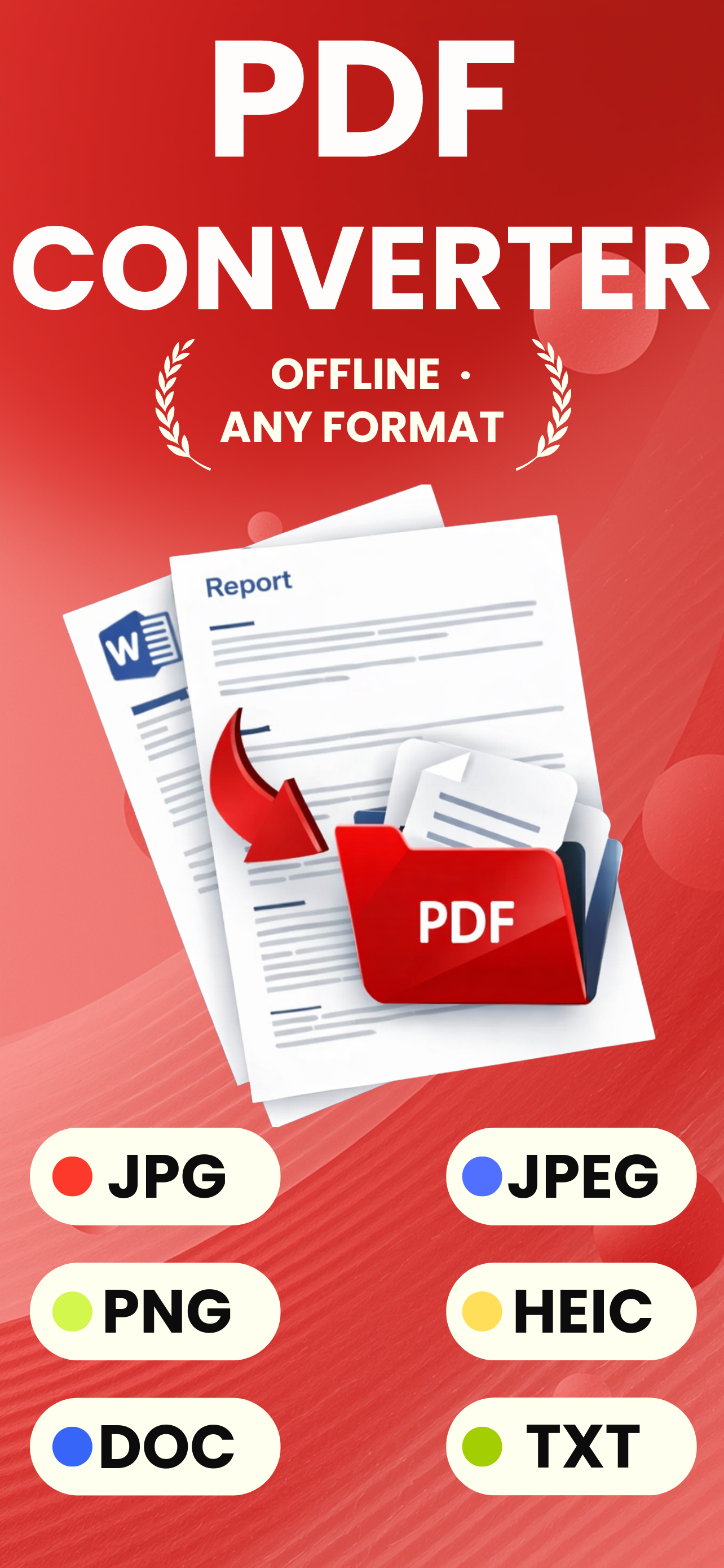 Image to PDF for iPhone — converts PNG, JPG, HEIC, DOC and TXT files offline